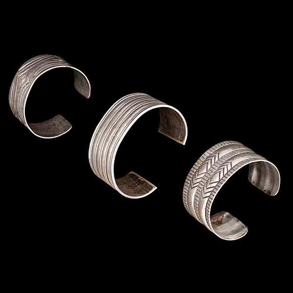 Appraisal: Navajo Silver Cuff Bracelets Collected by Virginia Doneghy - lot