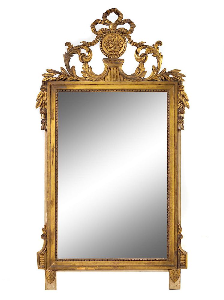 Appraisal: A Louis XVI Style Giltwood Mirror A Louis XVI Style