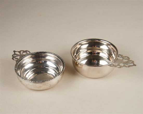 Appraisal: Two Sterling Porringers both marked sterling and each with ornately