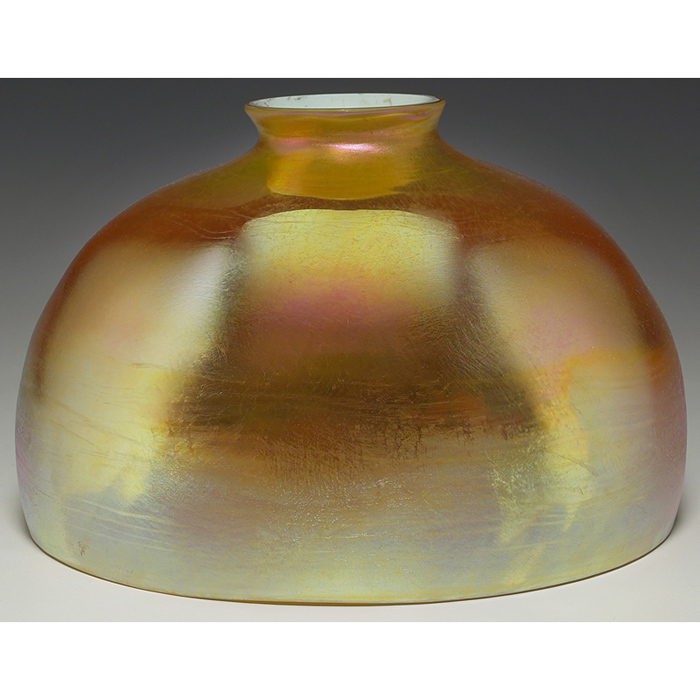 Appraisal: Good L C Tiffany shade gold favrile glass with subtle