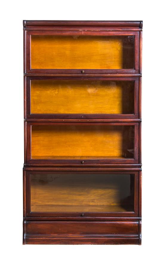 Appraisal: Sale Lot An American Mahogany Barrister Bookcase wernicke having a