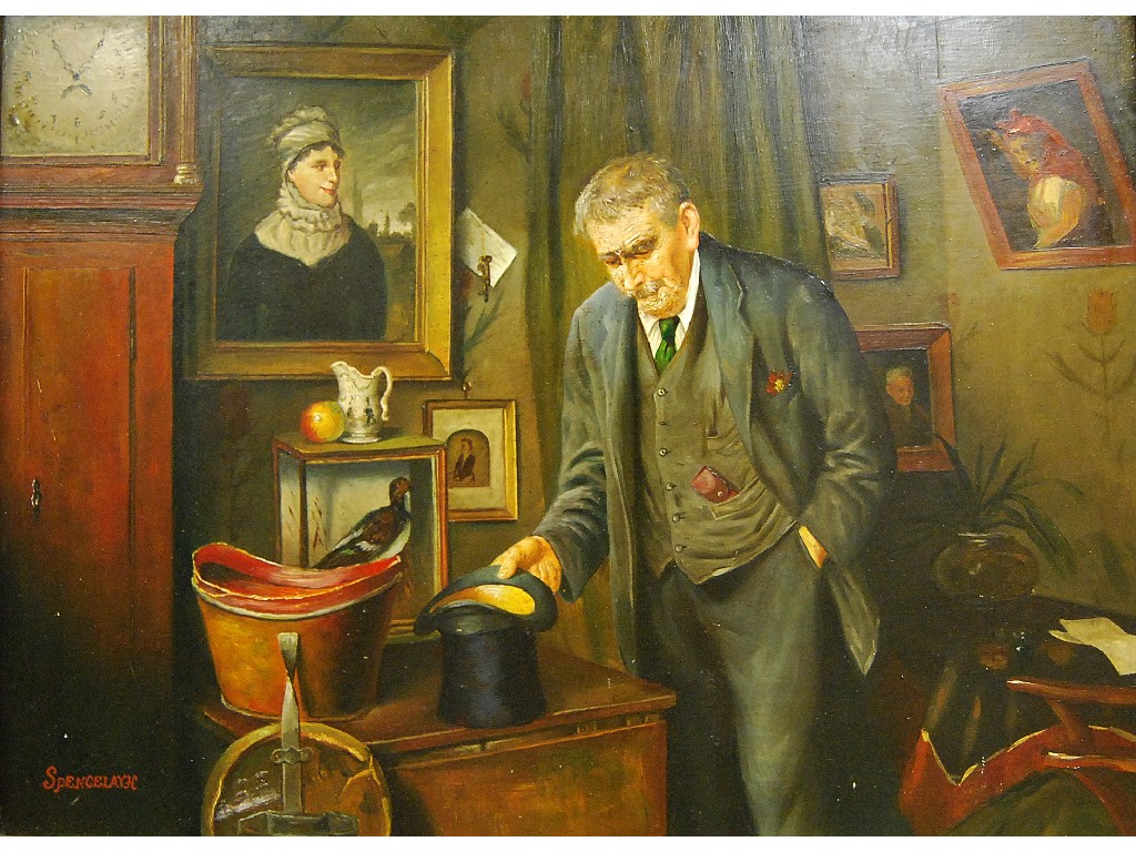 Appraisal: After Spencelayh - 'The Old Antiques Dealer' oil on panel