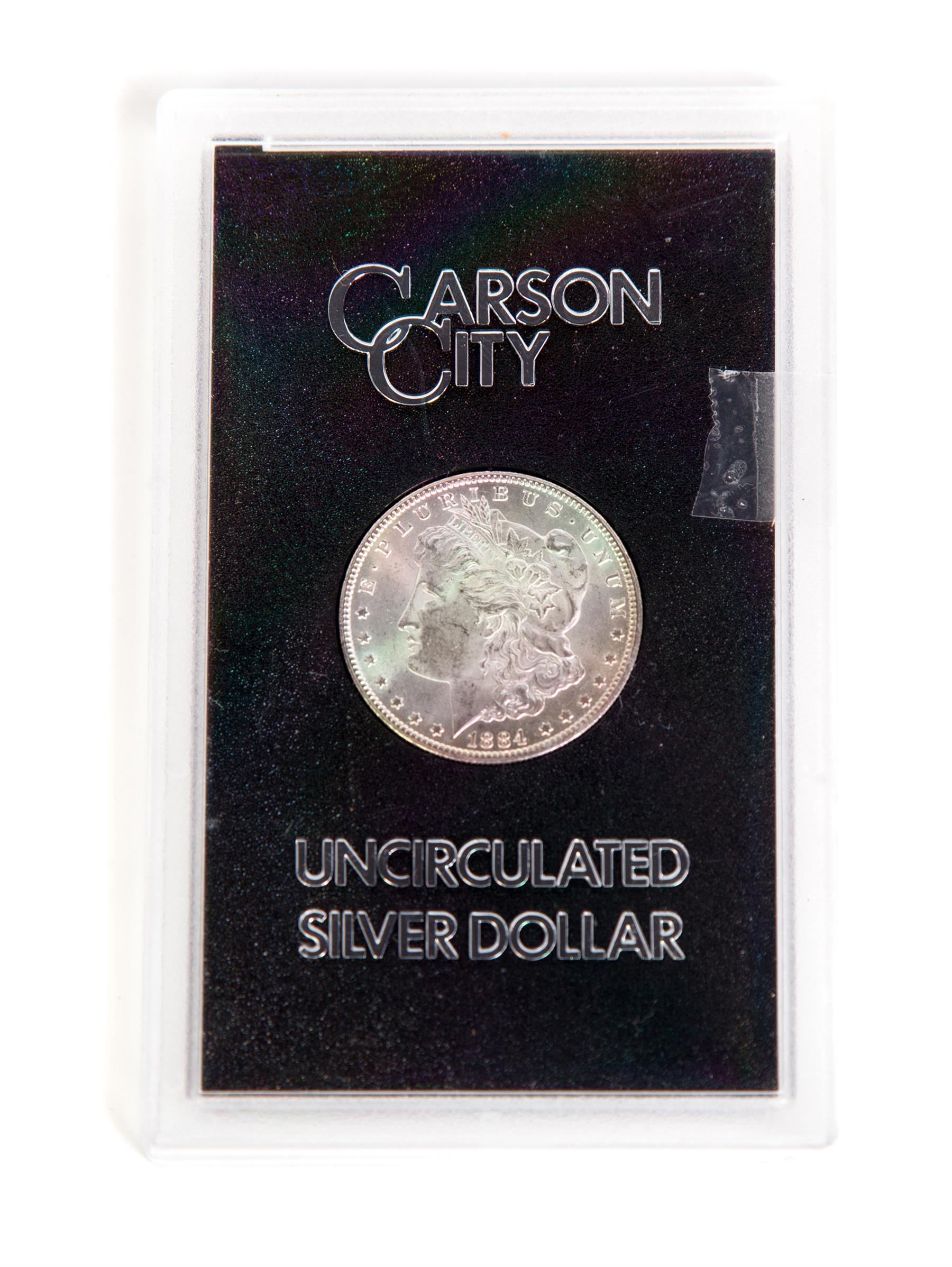 Appraisal: CARSON CITY MORGAN SILVER DOLLAR Uncirculated in government holder No