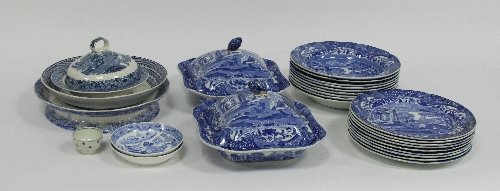 Appraisal: A large quantity of blue and white china mainly Copeland