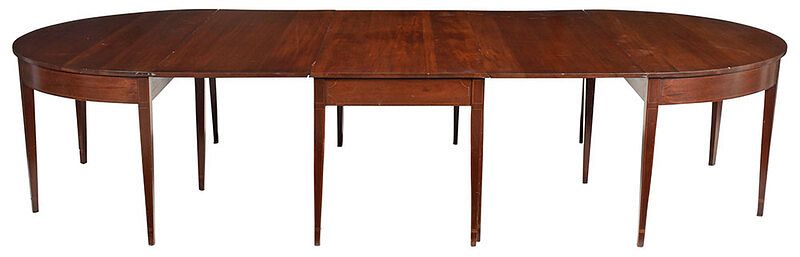 Appraisal: Federal Style Mahogany Three Part Banquet Table th century two