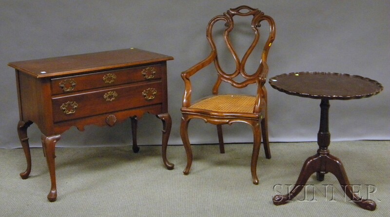 Appraisal: Seven Pieces of Assorted Furniture a Queen Anne-style mahogany lowboy