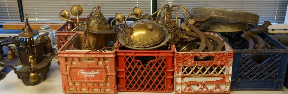 Appraisal: COLLECTION OF BRASS AND OTHER CHANDELIER PARTSCollection of Brass and