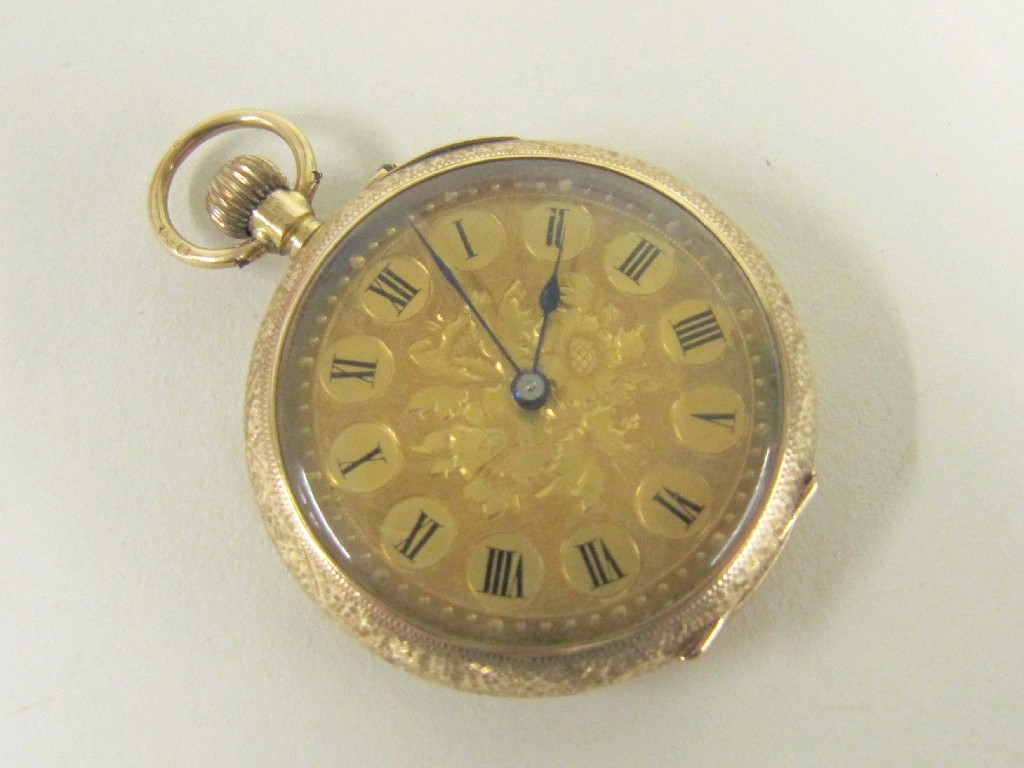 Appraisal: Twelve carat gold fob watch