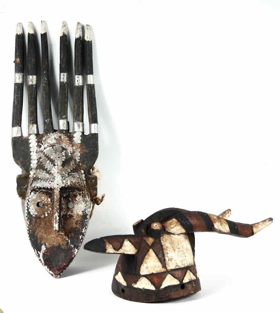 Appraisal: AFRICAN HEAD CROWN DANCING MASKS - Dogon People Mali Animal