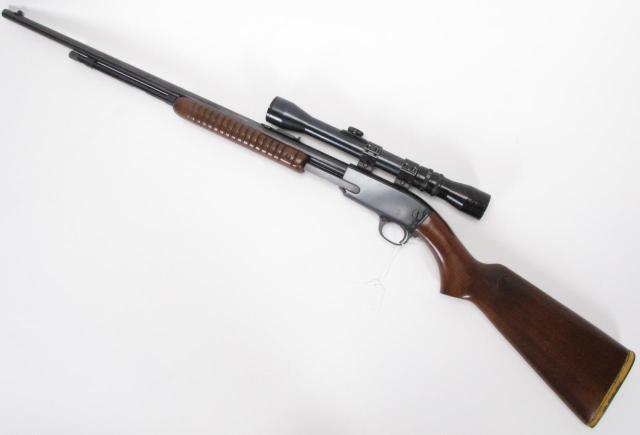 Appraisal: Winchester Model with scope slide-action hammerless short long or long