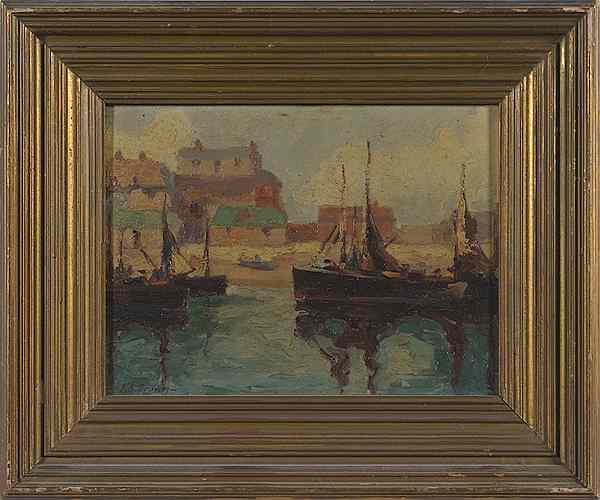 Appraisal: Marine Painting Oil on Board American th century a marine