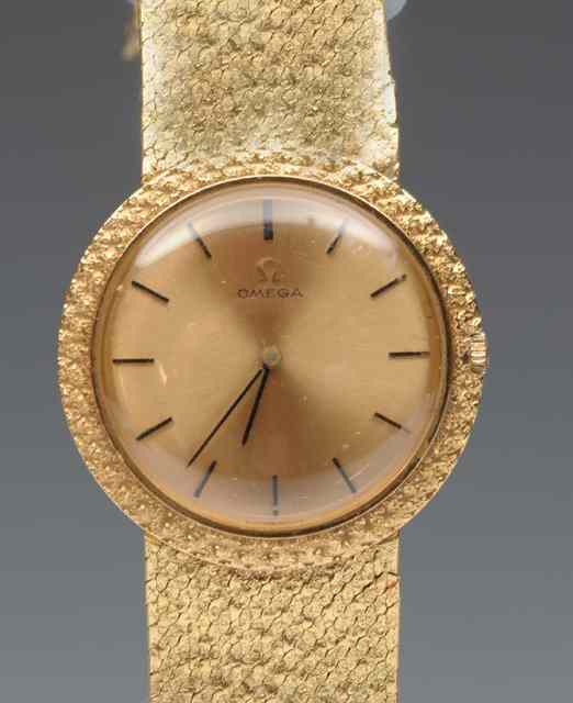 Appraisal: AN CT GOLD OMEGA WRIST WATCH