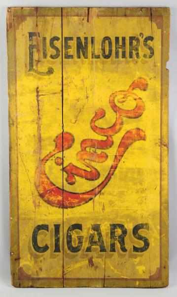 Appraisal: Wooden Cinco Cigars Handmade Sign Circa Even though there is