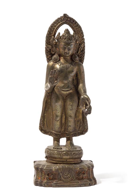 Appraisal: Sale Lot A Gilt Bronze Figure of a Bodhisattva the