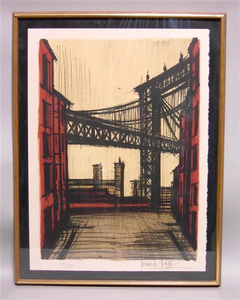 Appraisal: BERNARD BUFFETT FRENCH - NEW YORK II Color lithograph x