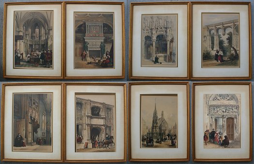 Appraisal: SET OF EIGHT TH C FRENCH HAND COLORED LITHOGRAPHS Sight