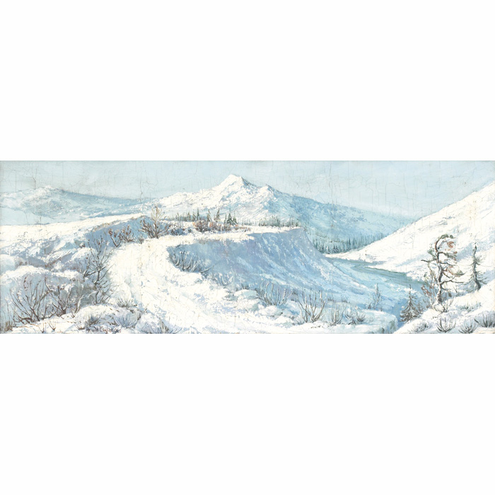 Appraisal: Arnold Englander American - Winter Sierra Nevada c oil on