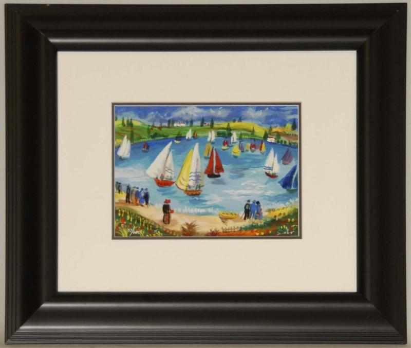 Appraisal: Rowing Contest by S Alter Serigraph Framed under glass Condition