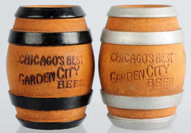 Appraisal: Garden City Beer Barrel Salt Pepper Shakers Both are in