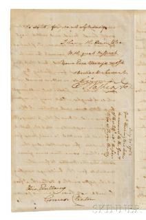 Appraisal: Washington George - Letter Signed Newburgh New York July Laid