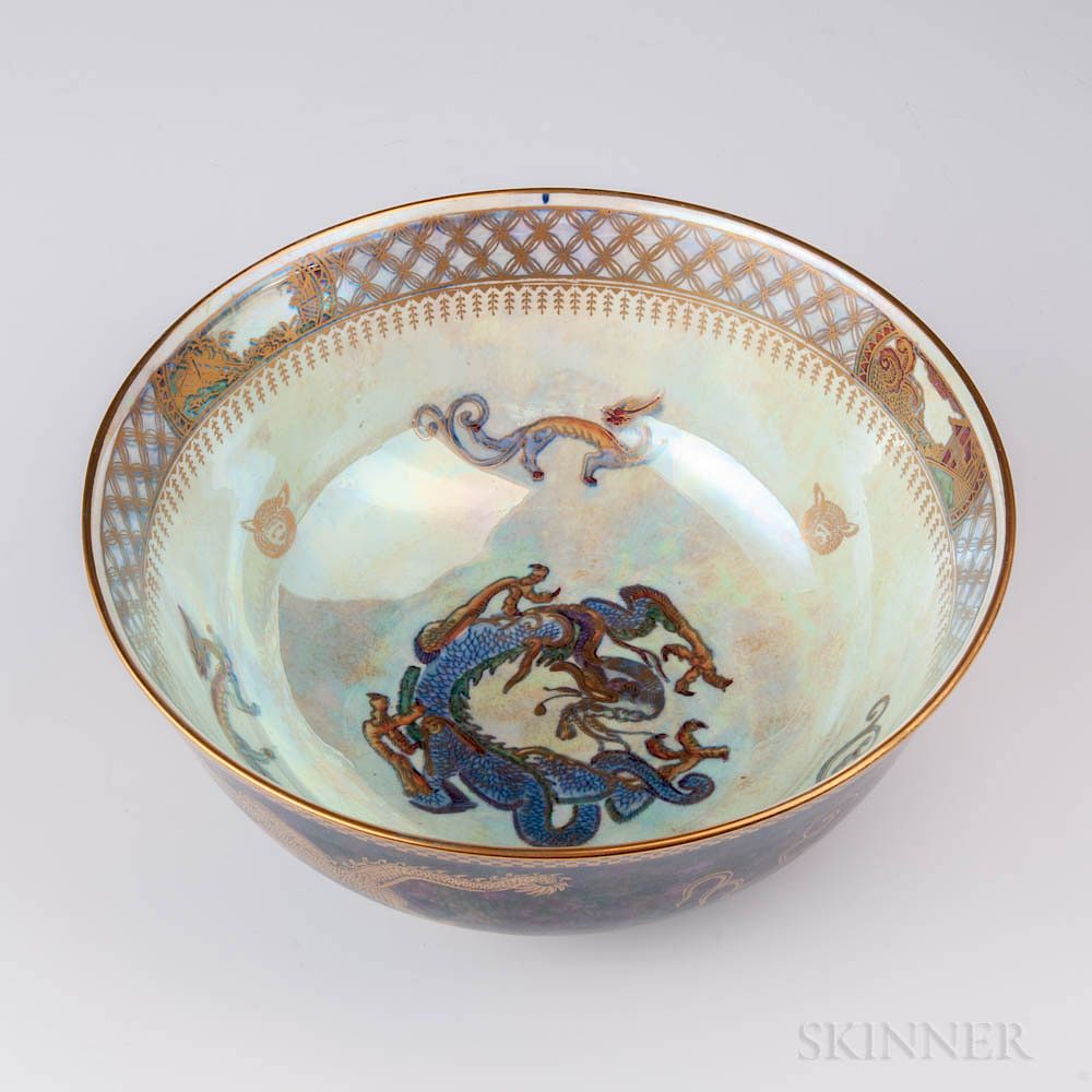 Appraisal: Wedgwood Dragon Lustre Bowl Wedgwood Dragon Lustre Bowl England c