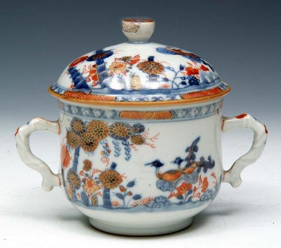 Appraisal: A possible late th Century Chinese cup and cover decorated