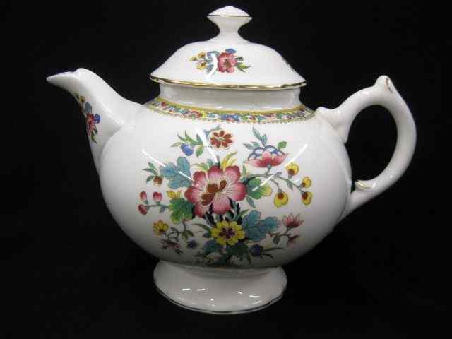 Appraisal: Coalport Bone China ''Ming Rose'' Teapot '' tall heat check