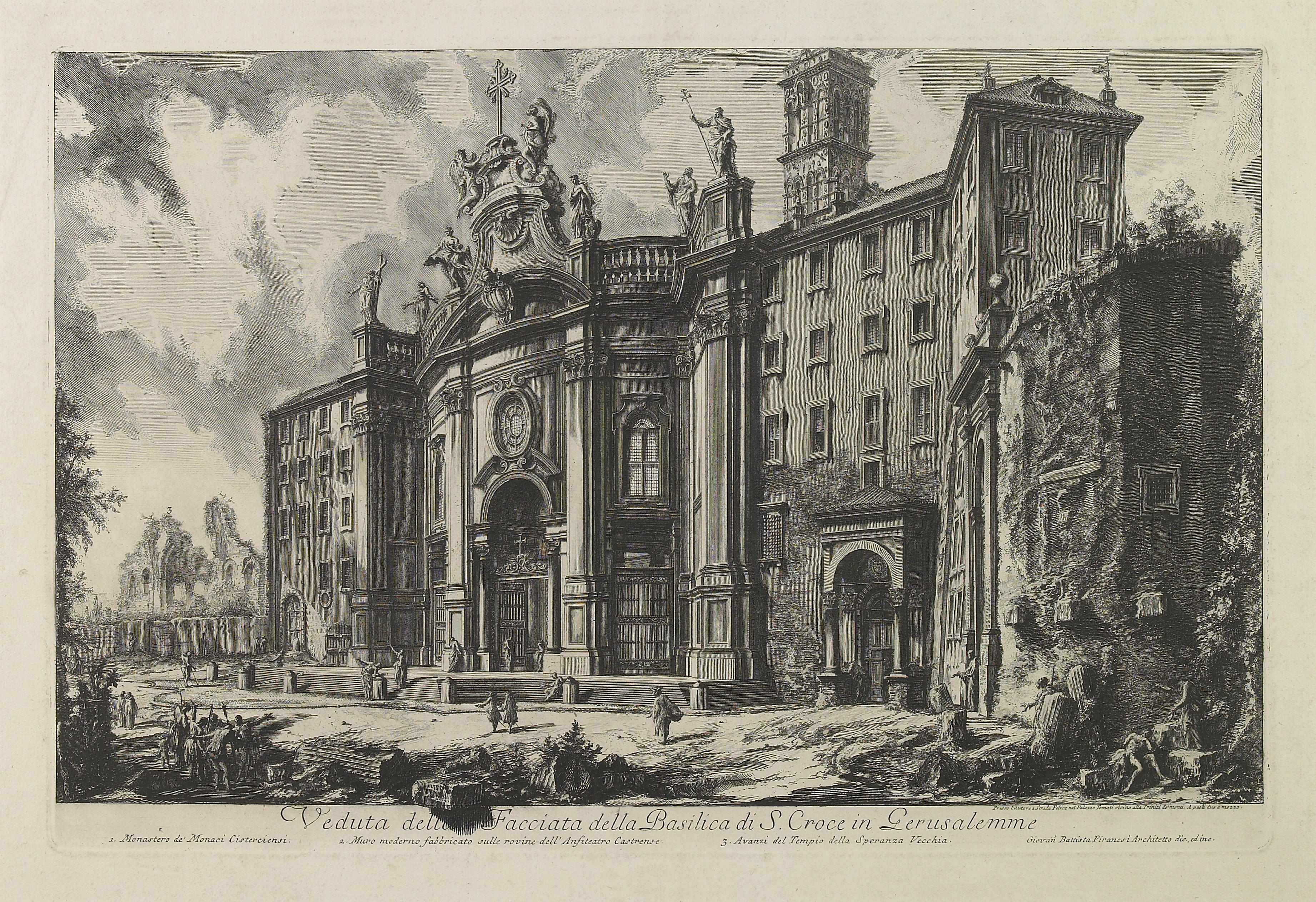 Appraisal: Giovanni Battista Piranesi Italian - Veduta della Facciata della Basilica