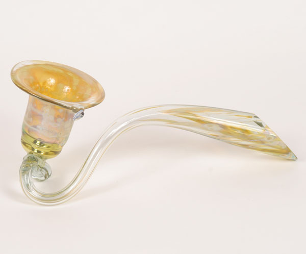 Appraisal: Vernon Brejcha studio glass entitled Sunshine Dipper non-functional pipe ladle