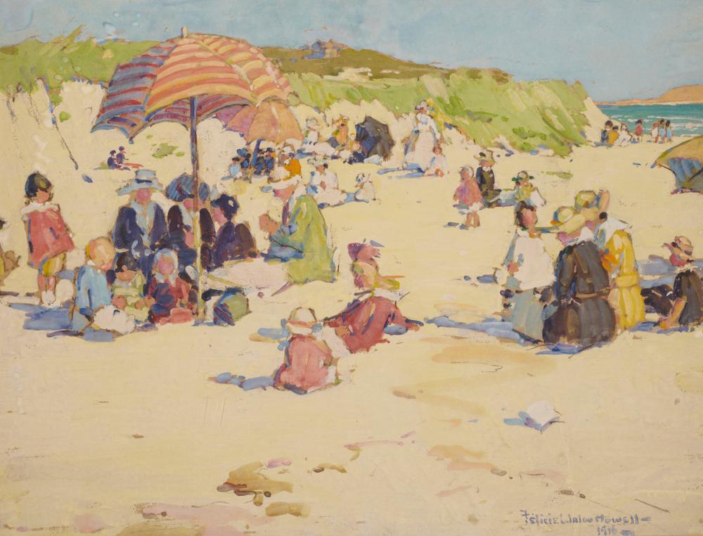 Appraisal: FELICIE WALDO HOWELL American - Day at the Beach Gloucester