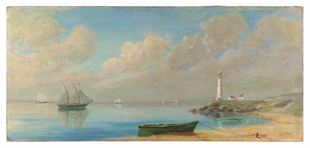 Appraisal: J HENRY HALLBERG NEW YORK TH CENTURY COASTAL SCENE WITH