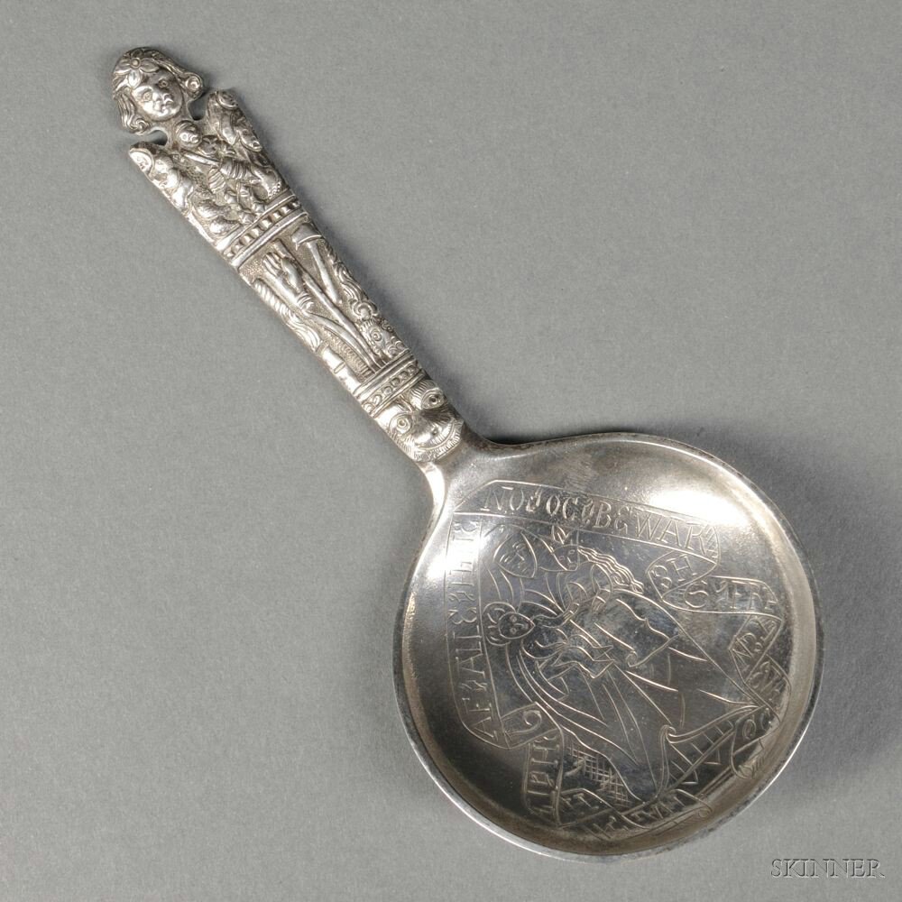 Appraisal: Danish Silver Christening Spoon Copenhagen - maker's mark A assay