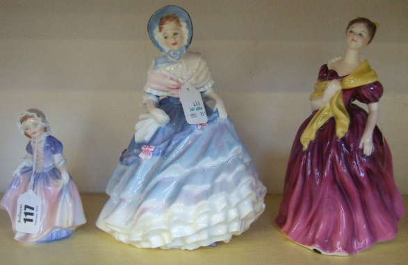 Appraisal: Three Royal Doulton figures 'Aldrienne' Dinky Do' HN and 'Alice'