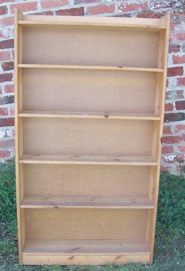 Appraisal: Four pine open bookcases cm wide