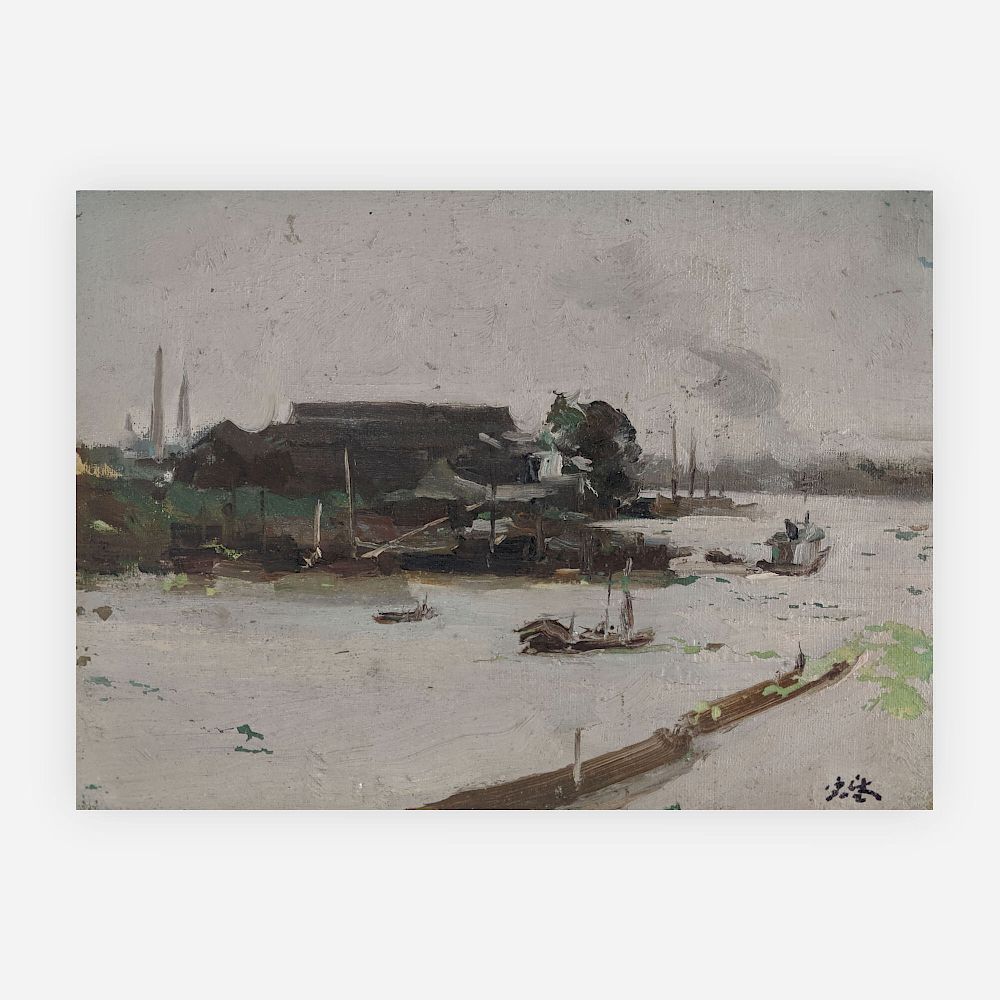 Appraisal: Lin Hongji - River View Lot Lin Hongji Chinese -