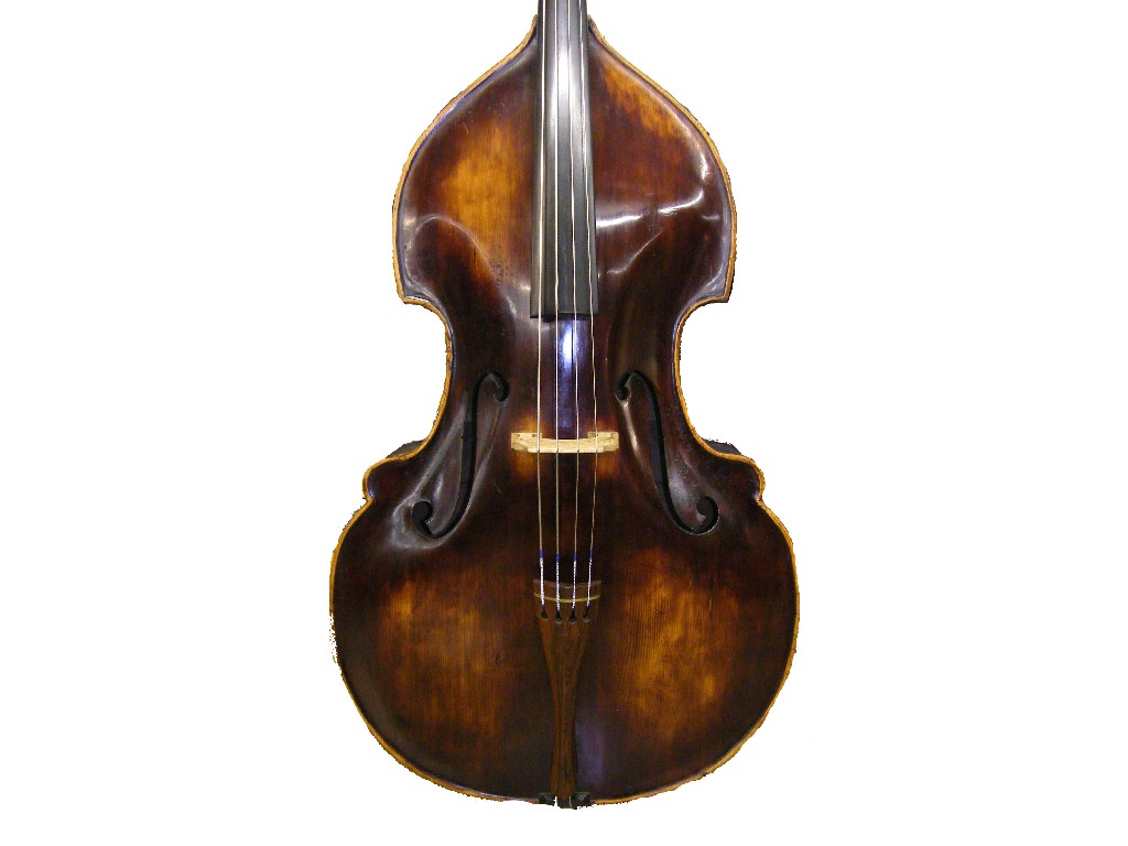 Appraisal: Large contemporary Hungarian double bass with Busetto corners soft cover