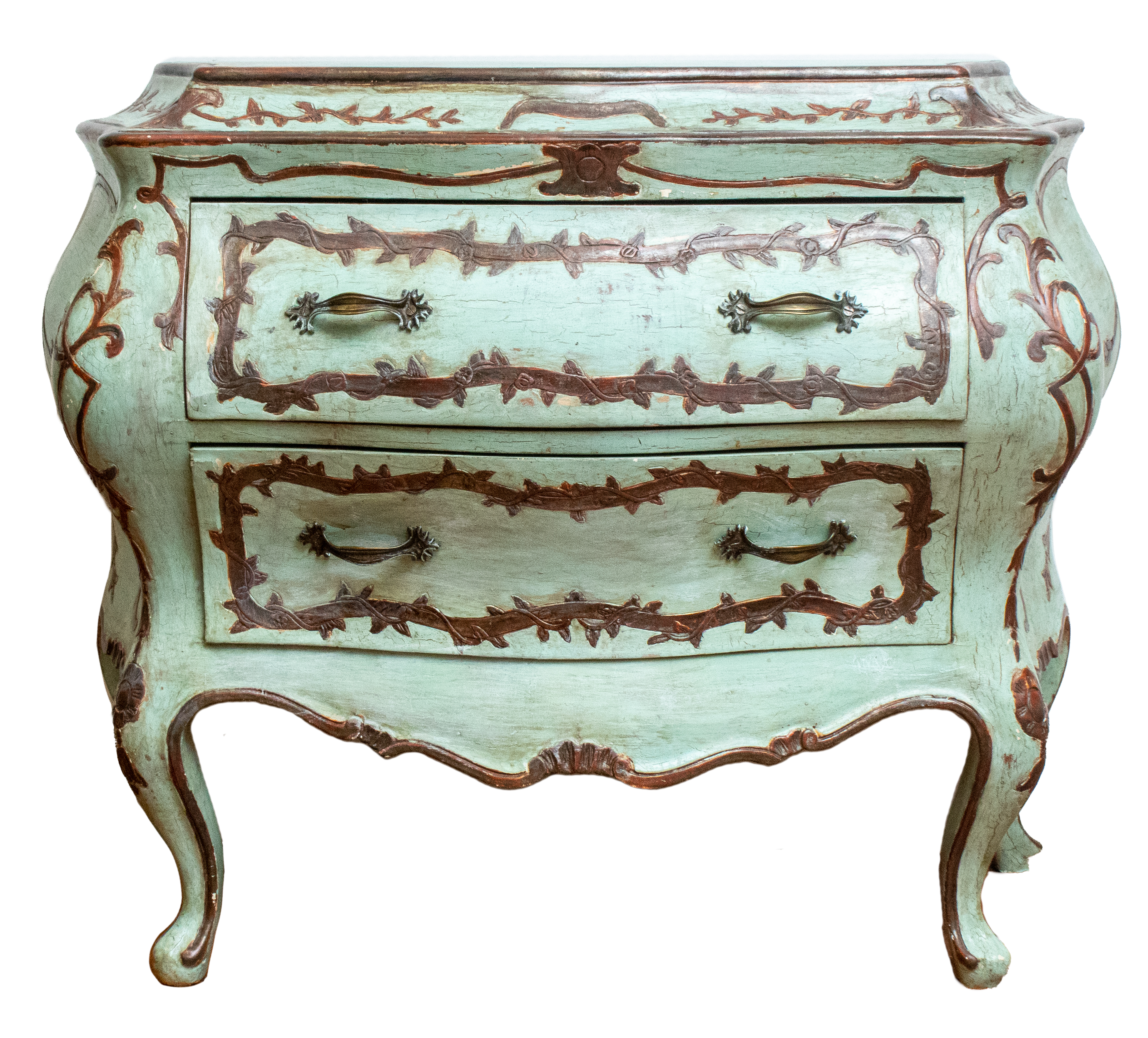 Appraisal: VENETIAN ROCOCO STYLE BOMBE COMMODE Venetian Rococo Style bombe commode