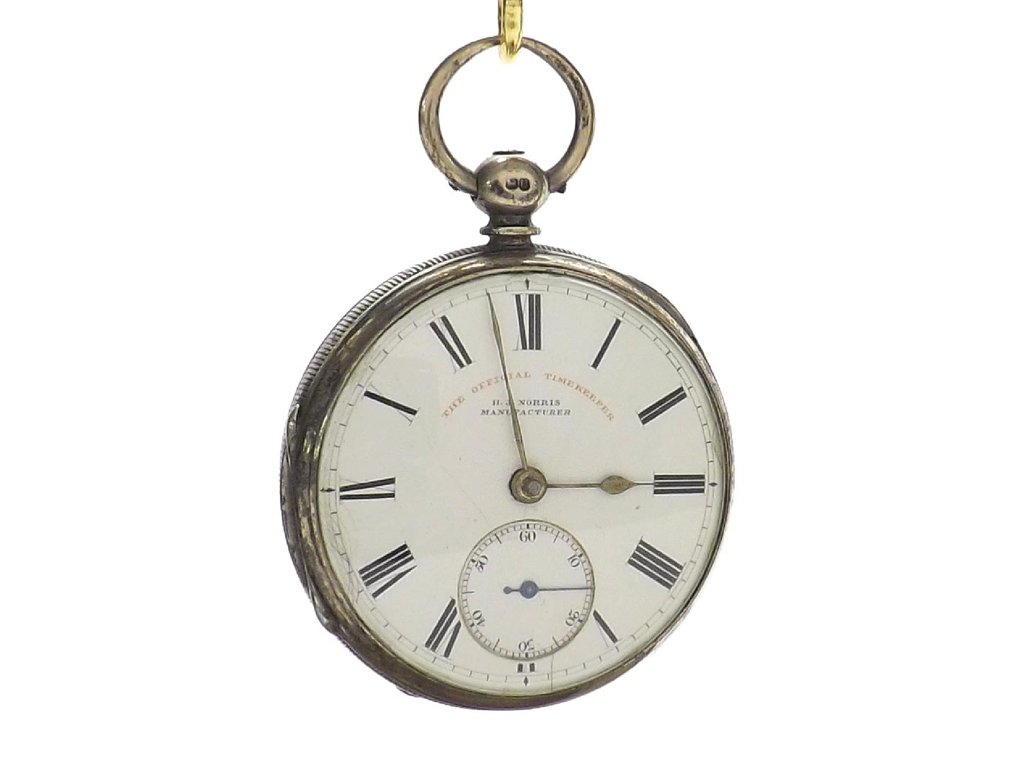 Appraisal: Coventry made silver fusee lever pocket watch London the movement