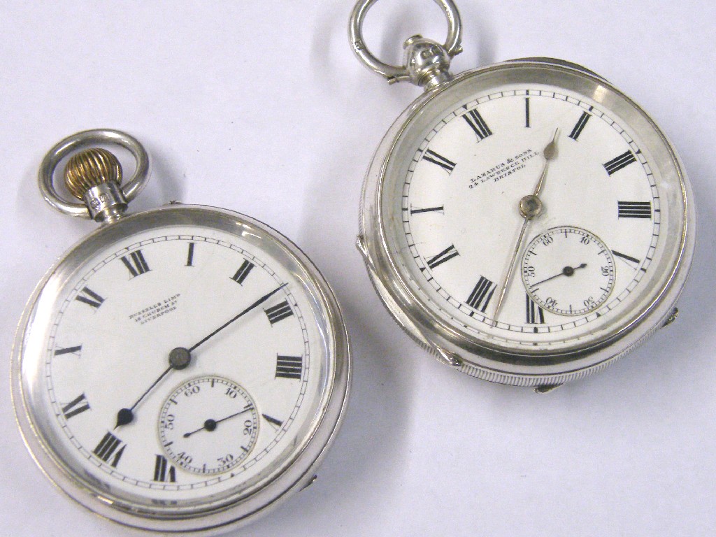 Appraisal: Silver lever pocket watch hallmarked London the dial and movement