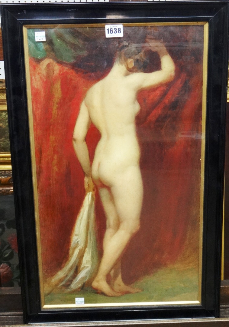 Appraisal: John Lucas - Life Study oil on board inscribed on