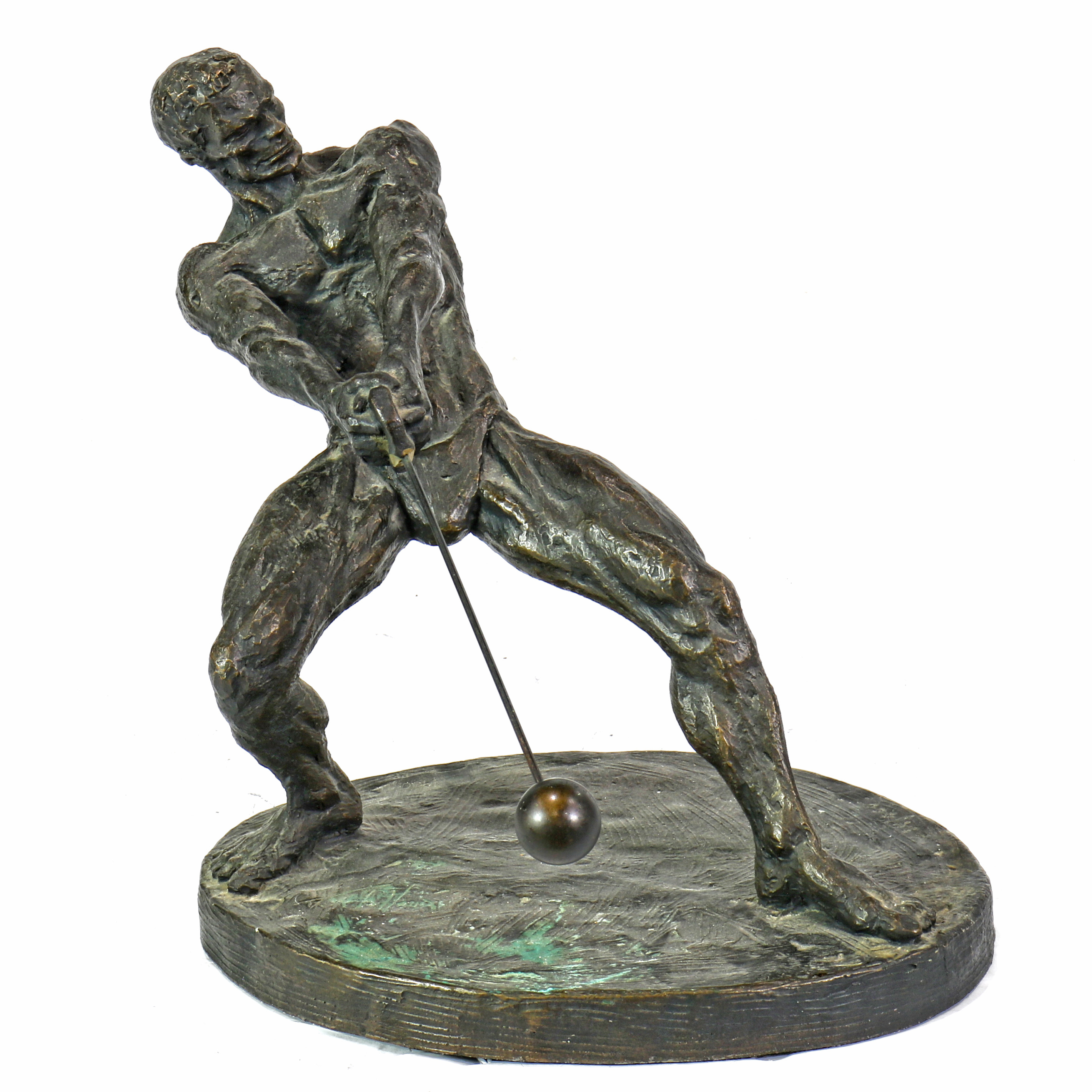 Appraisal: SCULPTURE THOMAS HOLLAND Thomas Holland American - The Hammer Thrower