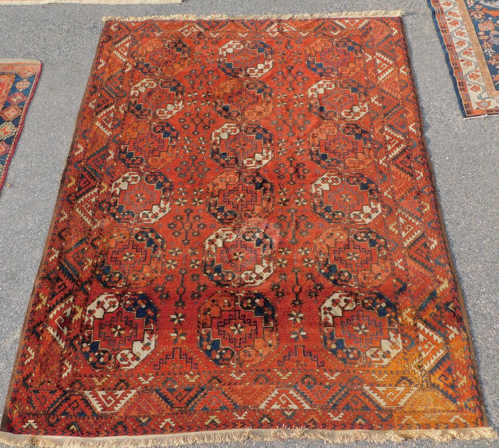 Appraisal: ANTIQUE BOKHARA ROOM SIZE RUG Antique full pile Bokhara room