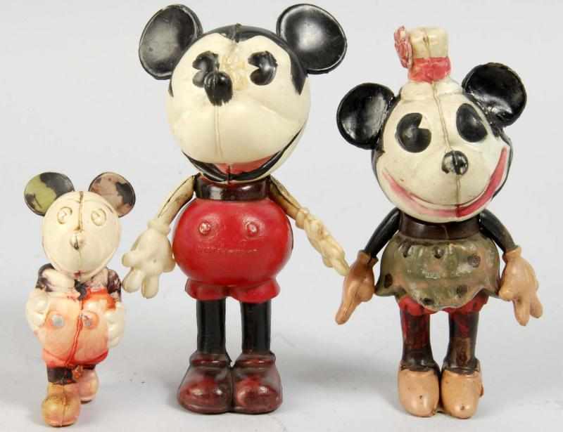 Appraisal: Lot of Celluloid Disney Mickey Minnie Figures Description Includes one