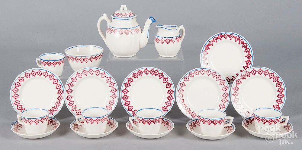 Appraisal: Child's Staffordshire tea set Child's Staffordshire tea set to include