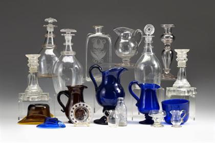 Appraisal: Group of assorted blown and molded glass items th century