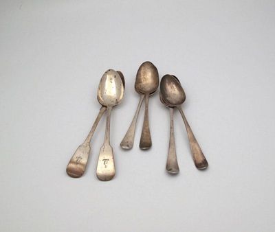 Appraisal: A small collection of six antique silver tablespoons various dates