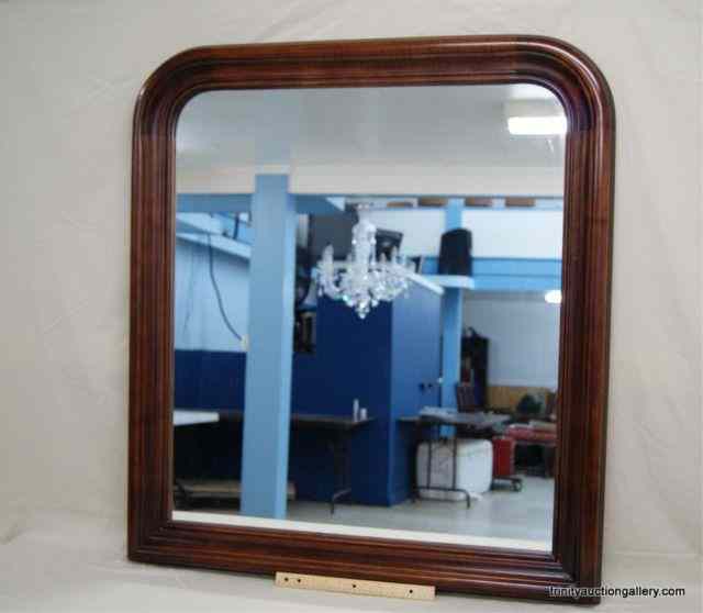 Appraisal: Vintage Mahogany Frame Large Wall MirrorIs very nice made in