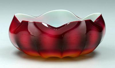 Appraisal: Plated amberina bowl New England Glass Company c - x