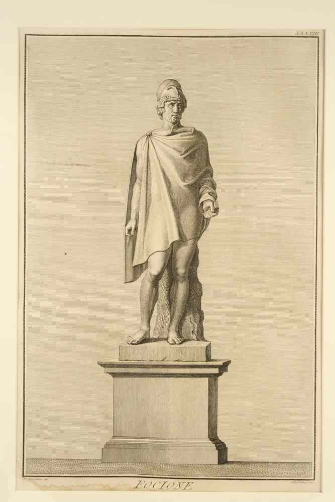 Appraisal: TH C ENGRAVING- 'Focione' an image of a Greek Statue