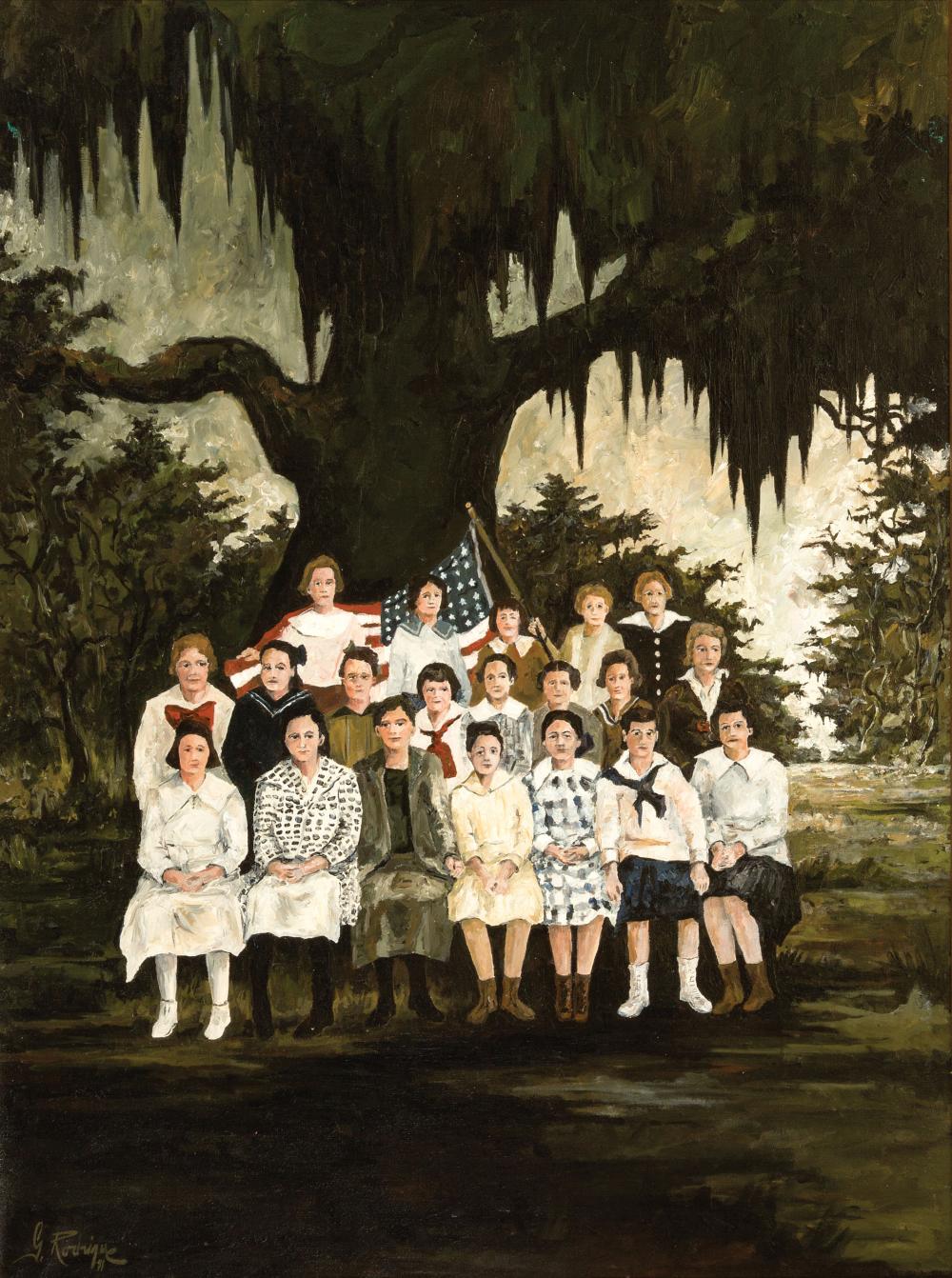 Appraisal: George Rodrigue American Louisiana - The Class of Marie Courreg